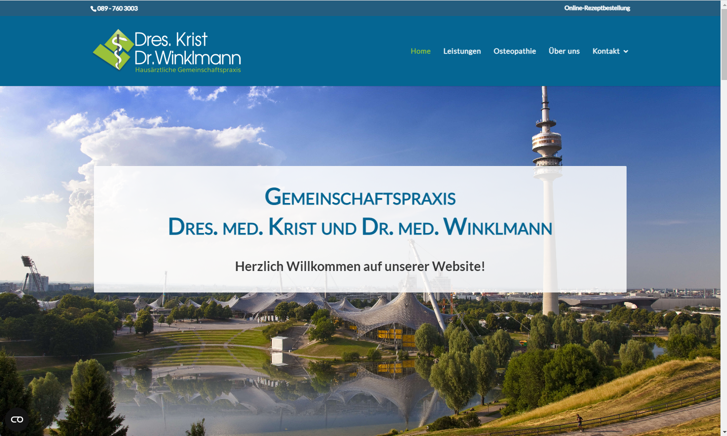 screenshot Praxis Dres. Krist und Winklmann Home | engelmann.digital