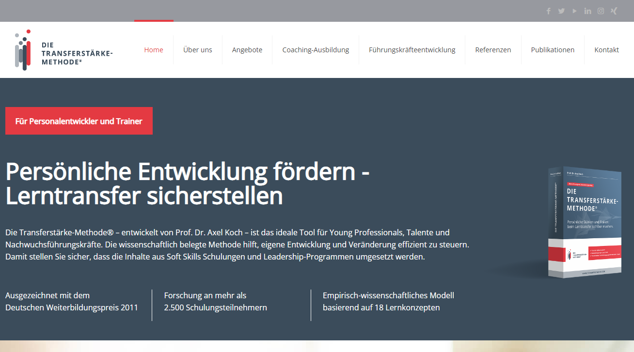 Screenshot Projekt transferstaerke | engelmann.digital