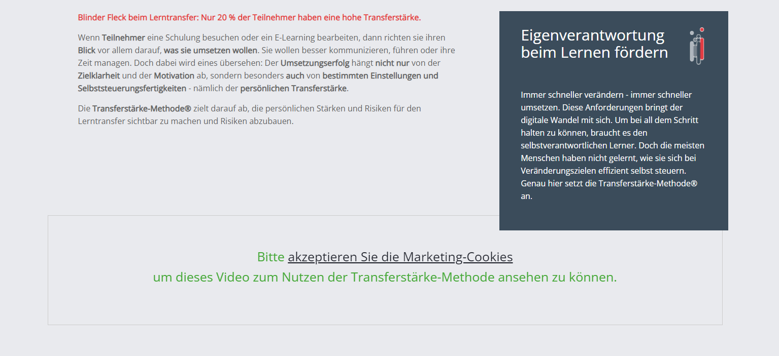 DSGVO-knforme Einbindung der Youtube-Videos - Projekt transferstaerke | engelmann.digital