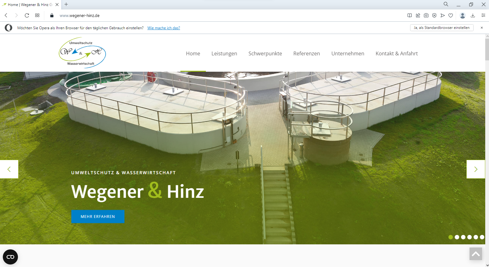 screenshot Wegener und Hinz GmbH Home | engelmann.digital