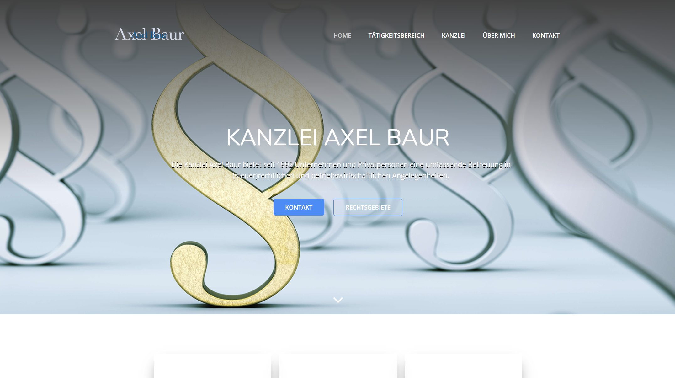 Website Axel Baur - Rechtsanwalt