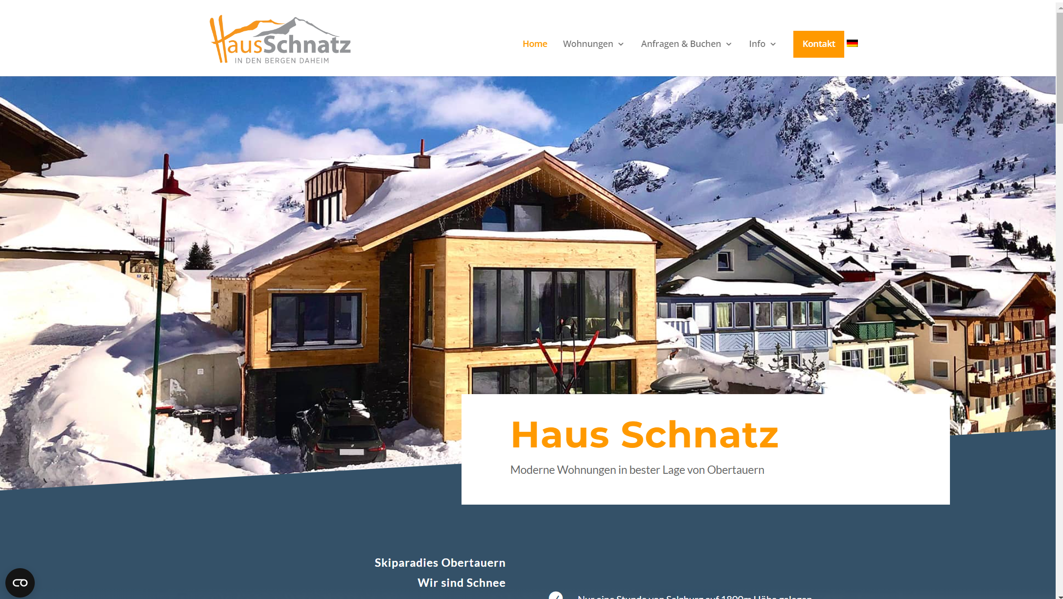 Website Haus Schnatz - Ferienwohnungen in Obertauern